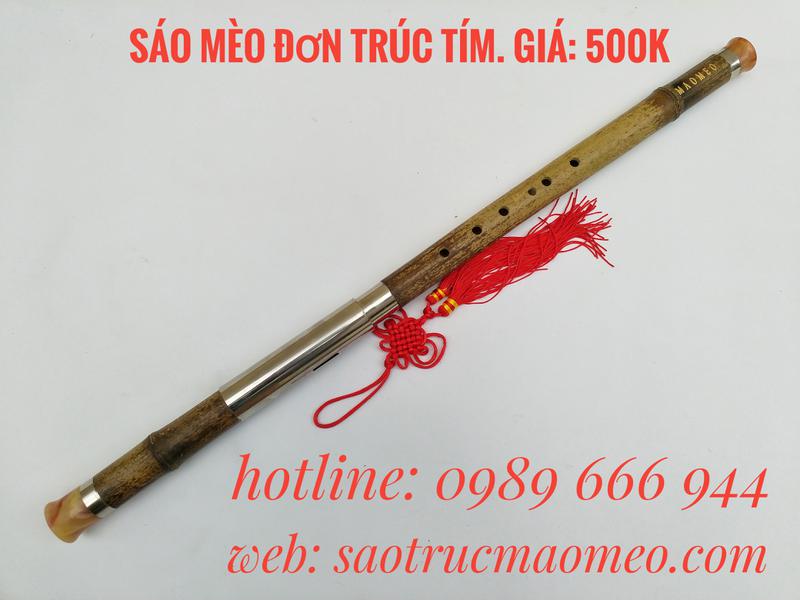  Sáo mèo đơn trúc tím loại Xịn