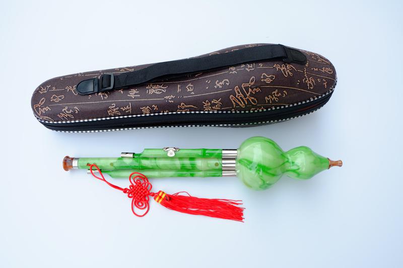  Sáo bầu nạm ngọc 2 bè có bao da